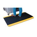 Dwellingdesigns Anti-Fatigue Mat- Beveled Edge- 3ft.x5ft.- Yellow Border- Black DW1625134